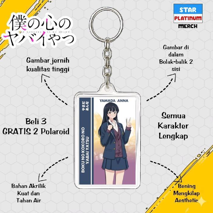 Gantungan Kunci Bokuno Kokoro no Yabai Yatsu - Keychain Anna Yamada - Keychain Bokuno Kokoro no Yaba