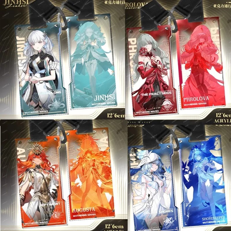 Móc khóa Wuthering Waves Thẻ Thông Hành Mica Acrylic Game Jinhsi Changli Shorekeeper Phrolova Phụ Ki