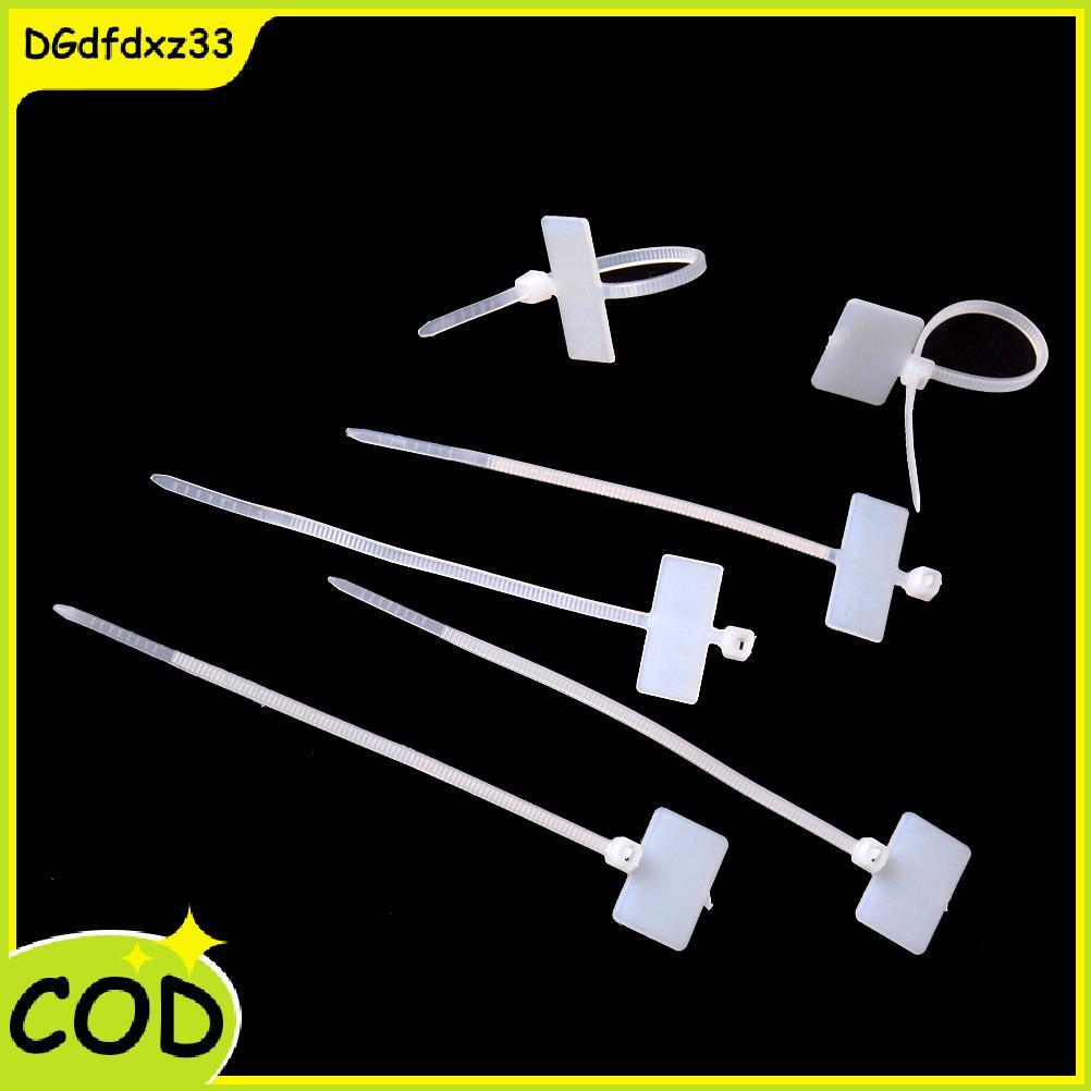 [DZ2] 100 Cái 10cm RJ45 RJ12 Dây Cáp Nguồn Nhãn Thẻ Đánh Dấu Thẻ Dây Nylon Tự Mất VN