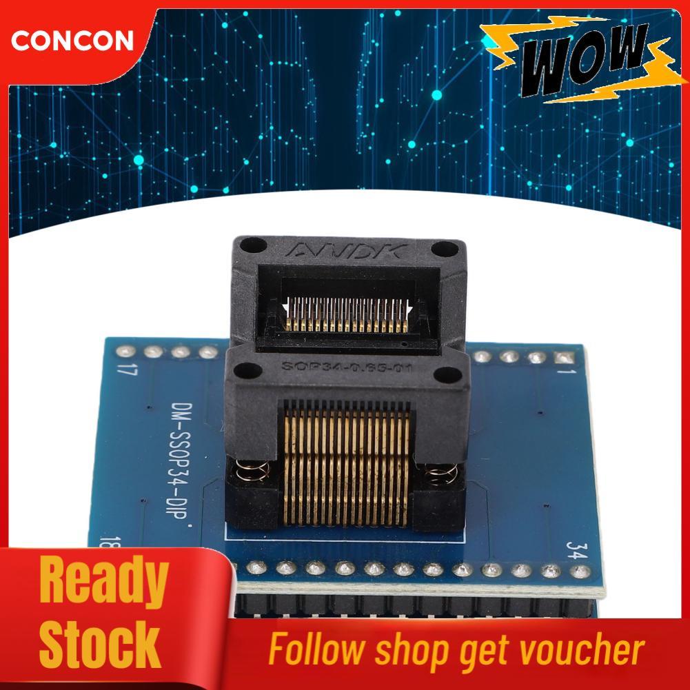 Concon Yunseity SSOP34 sang DIP34 IC Lập Trình Viên Kiểm Tra Bộ Chuyển Đổi Ổ Cắm Sân 0.65mm có Hỗ Tr