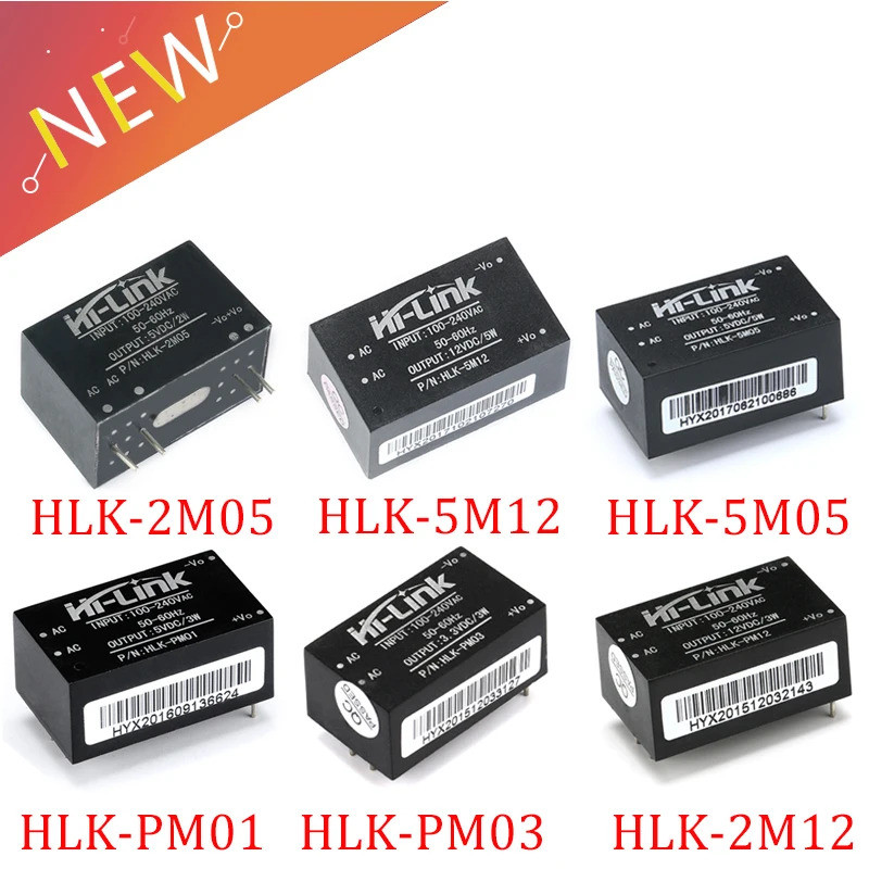 HLK-PM01 HLK-PM03 HLK-PM12 AC-DC 220V đến 5V / 3.3V / 12V Mô-đun cấp nguồn Mini Công tắc gia dụng th