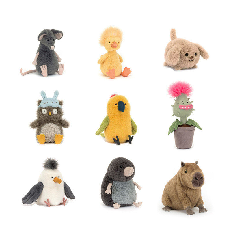 Amuse Chiên Động Vật Series Búp Bê Búp Bê Cát Điêu Khắc Ngộ nghĩnh Nổ Đầu Chim Cánh Cụt Vịt Vẹt Sang