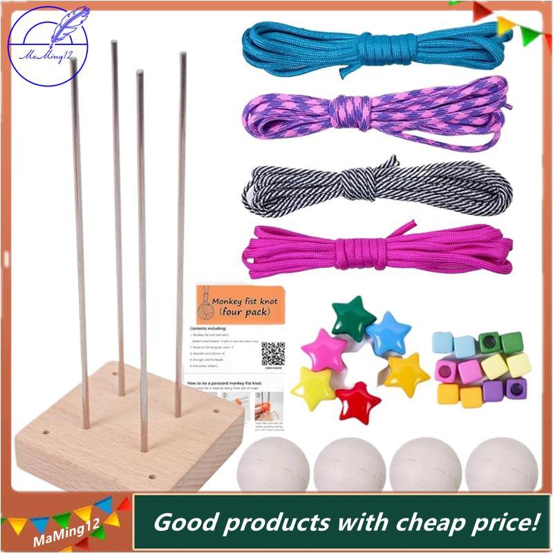 [MaMing] DIY Monkey Fist Knot Ball Set Strong Paracord Rope Craft Knot Maker Handmade Cord Kit Tính 