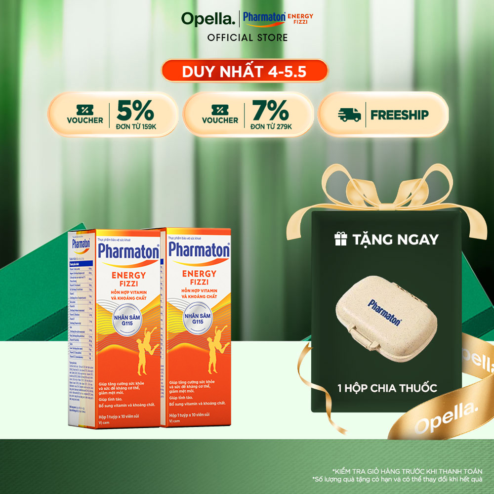 Bộ 2 Thực phẩm bảo vệ sức khỏe Pharmaton Energy Fizzi