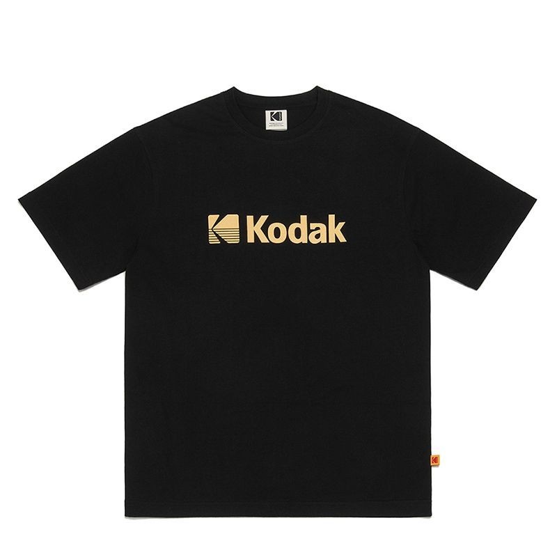 Kodak Kodak Kodak 100% Cotton Cổ Tròn Ngắn Tay Nam Nữ Cùng Phong Cách