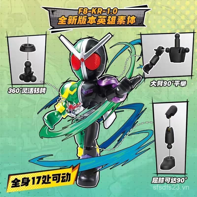Hình Blokees Building Blokees chính hãng - BLOKS KAMEN RIDER Phiên bản Starlight
