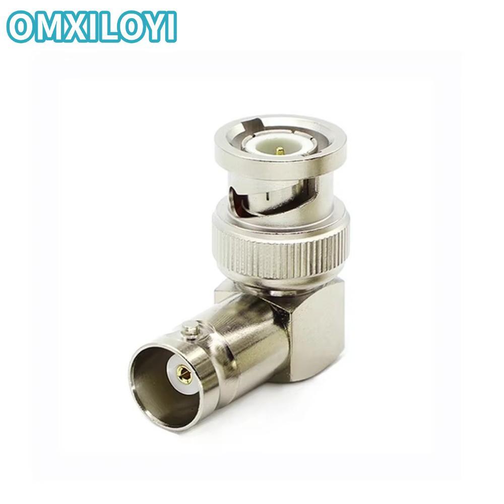 Đầu nối nam OMXILOYI BNC, Đầu nối góc phải BNC góc 90 độ, Chất liệu đồng thau Đầu cắm nam Bộ chuyển 
