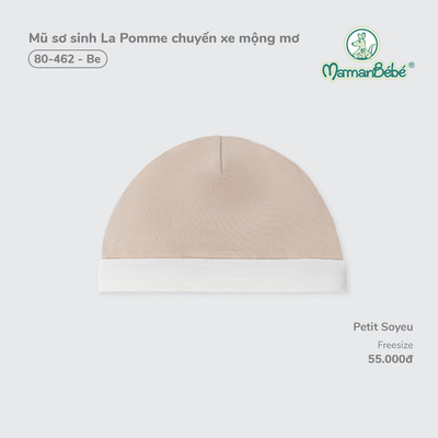 Mũ sơ sinh La Pomme chuyến xe mộng mơ - Sợi Petit Soyeu thoáng mát - Bé trai - Freesize