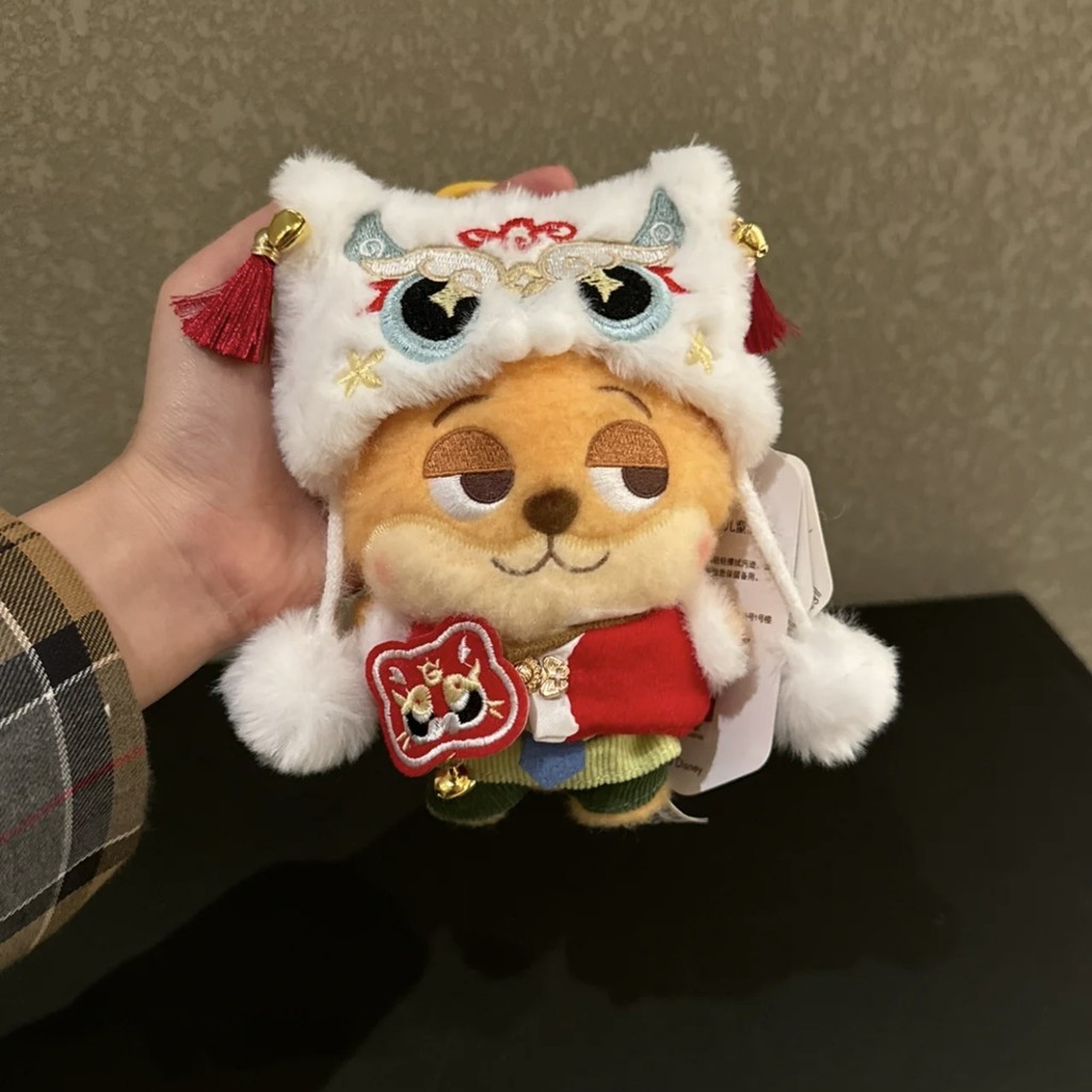 [Móc khóa bán chạy] Chính hãng Crazy Animal City Fox Nick Lion Wake Cartoon Sang trọng Judy Móc khóa