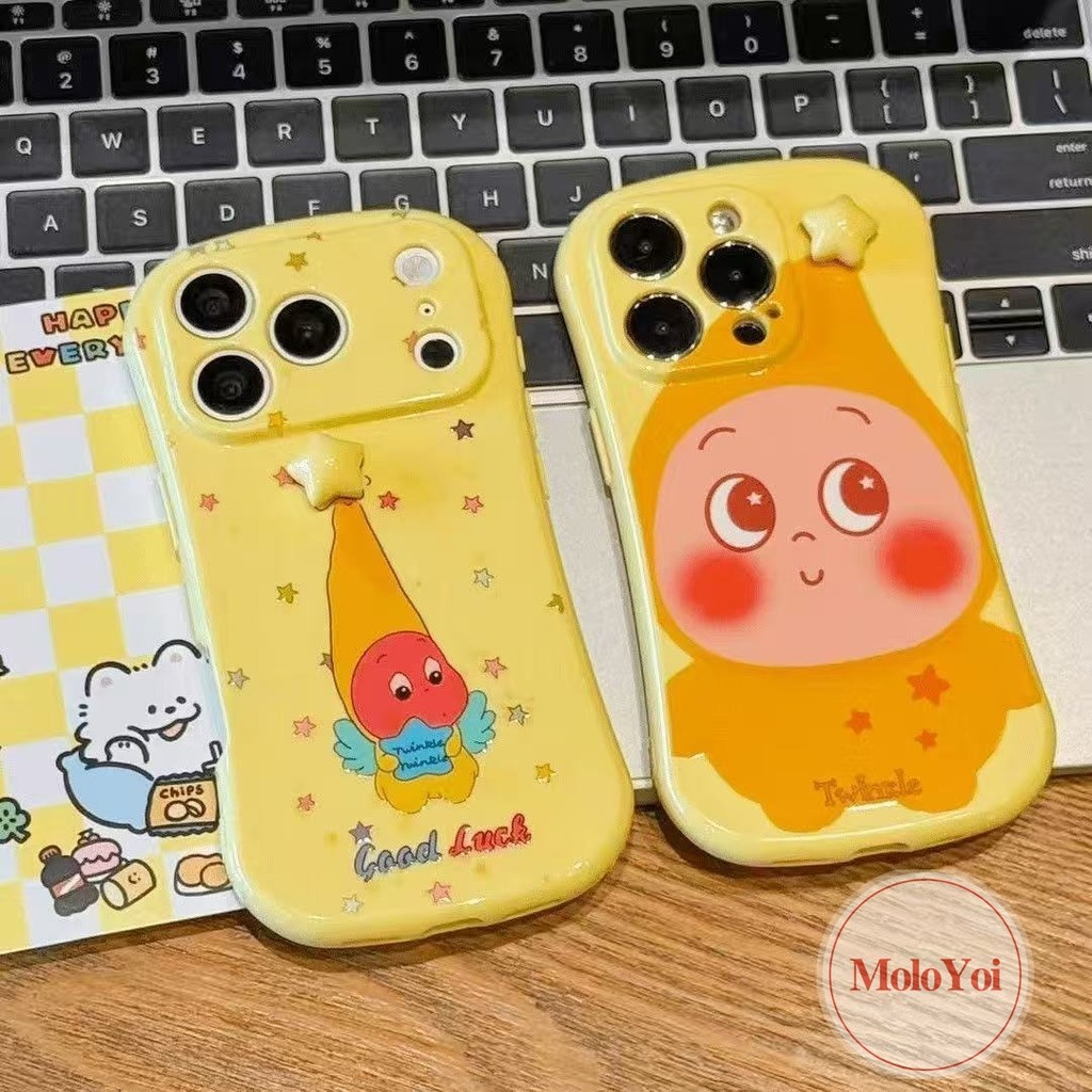 Ốp Lưng Cho IPhone 13 12 11 16 17 15 14 Pro Max 14 15 Plus Air Summer Mới Hoạt Hình Dễ Thương Đầu Lớ