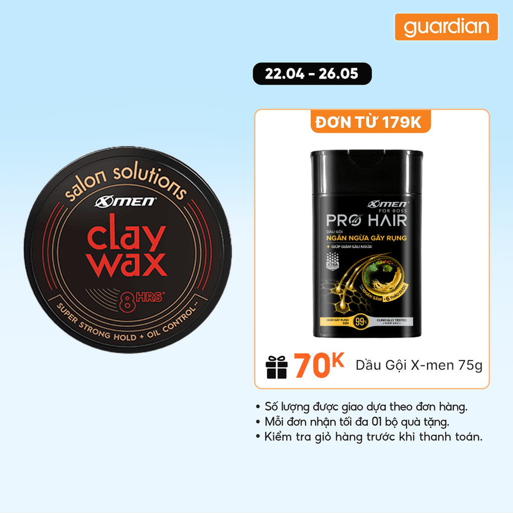 Sáp Vuốt Tóc Giúp Giữ Nếp X-Men Salon Solution Clay Wax 65g