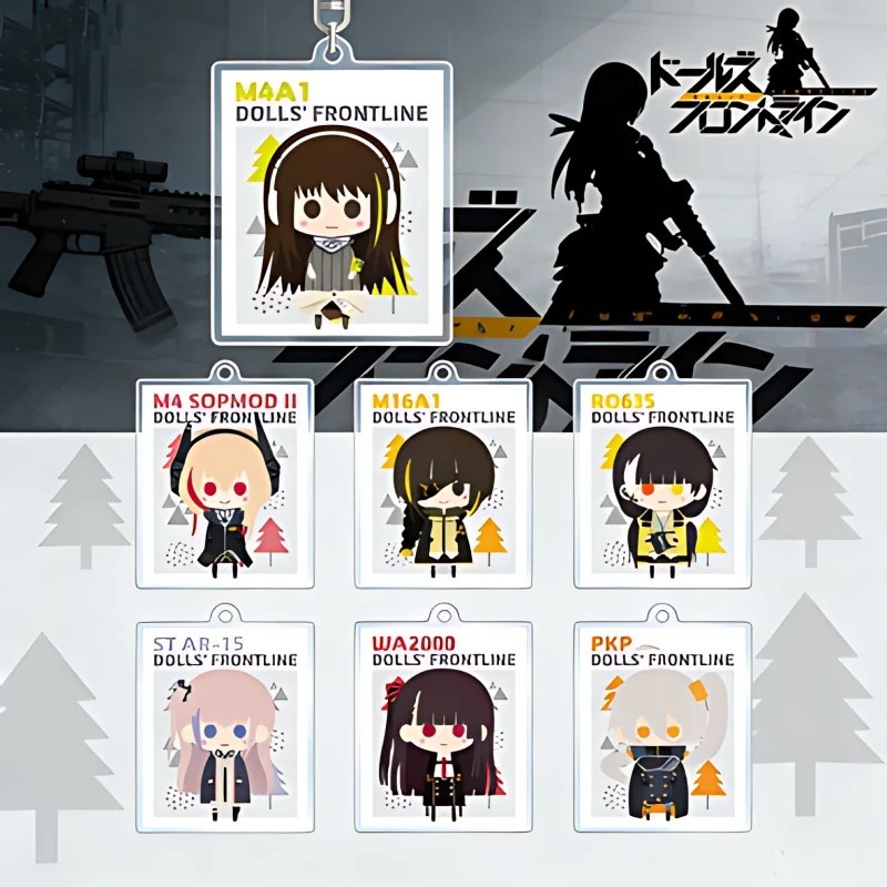 Móc khóa Anime Girls Frontline Dolls Frontline mica Acrylic in hình nhân vật M4A1 ST AR-15 M16A1 PKP