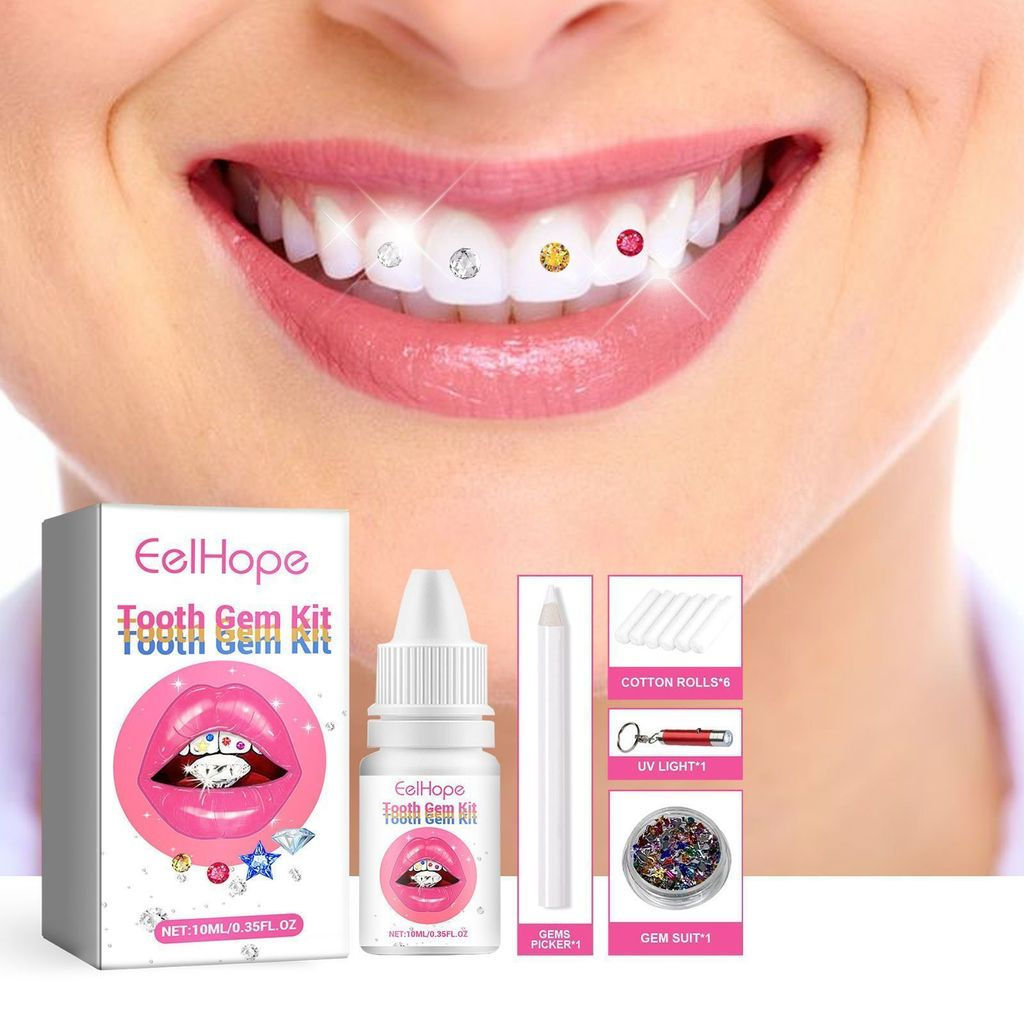 New Product#Eelhope DIY Tooth Gem Kit Hip-hop style diamond-encrusted jewelry DIY Dental drill set12
