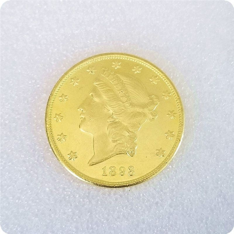 Mỹ 1893 Đồng Xu Vàng Đồng Chất Liệu Đồng Xu Kỷ Niệm Sao chép Đồng Xu Kỷ Niệm Mỹ 1893 Đồng Xu Vàng Ch