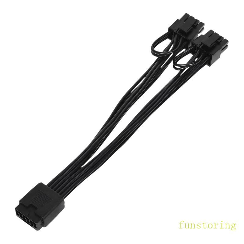FUN 16Pin Nữ Đến Đôi 8Pin Nam GPU Cáp Nguồn Với 16AWG Dây Dày Cho Hiệu Suất Thẻ Đồ Họa