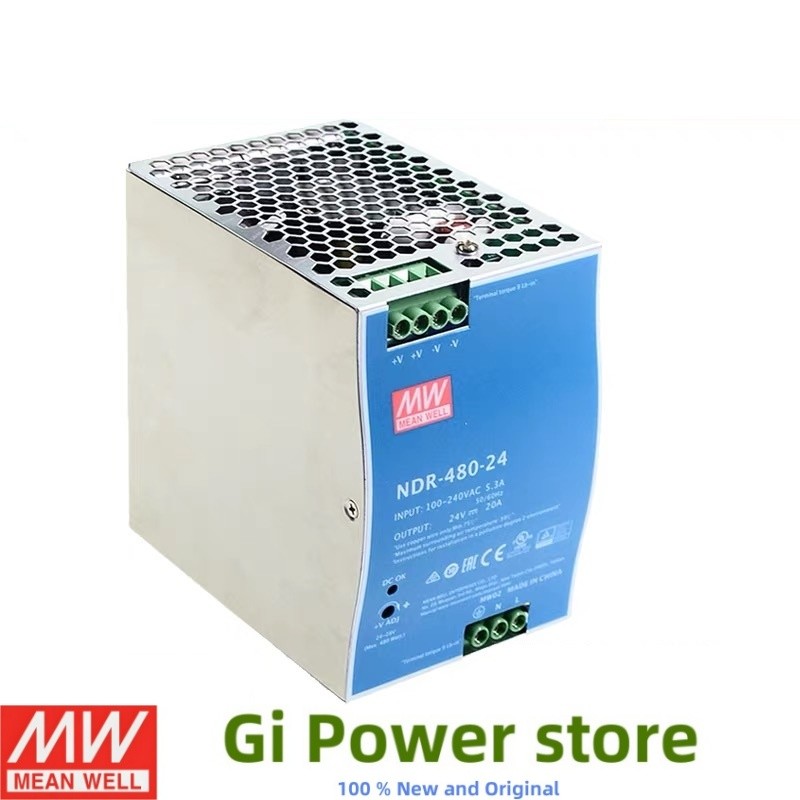 NDR-480 480W MW Đầu Ra Đơn NDR-480-24 NDR-480-48 Bộ Nguồn Chuyển Đổi DRP Biến Áp PLC Điều Khiển Công