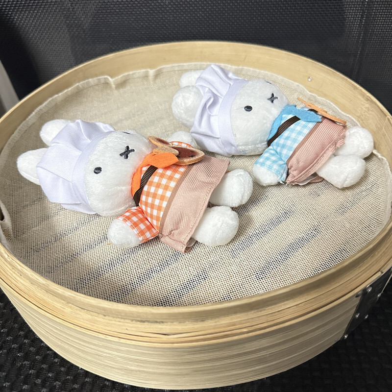 Miffy Rabbit Bakery Straw Doll Mặt dây chuyền nhỏ mif Miffy Rabbit Bakery Búp bê nhà bếp Mặt dây chu