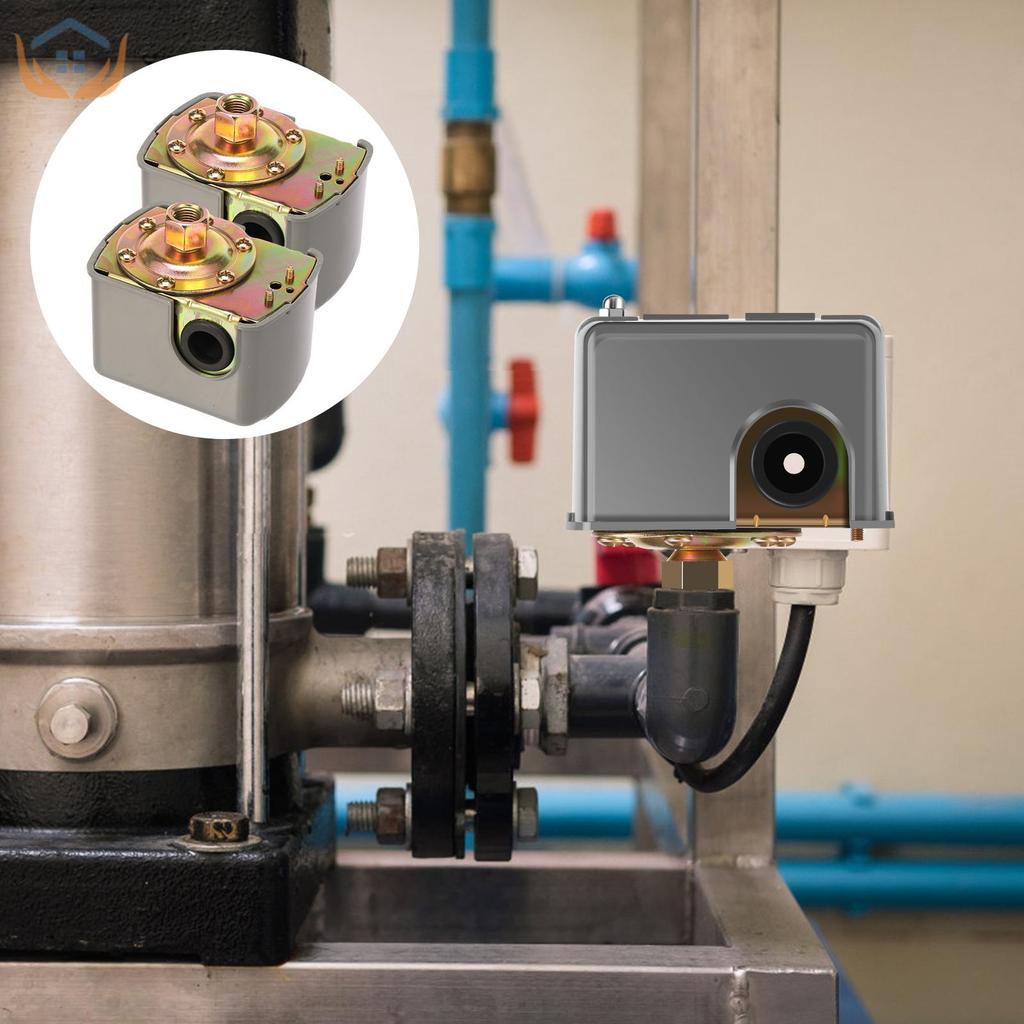 2 Cái Công Tắc Áp Suất Bơm Tốt 40 Đến 60PSI Có Thể Điều Chỉnh Vi Phân Máy Bơm Nước Điều Khiển Áp Suấ