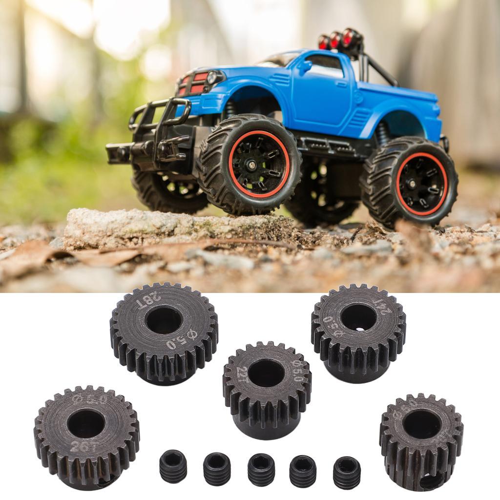 Wowowi Alomejor RC Bánh Răng Bộ Thép Dài 5 Chiếc Thay Thế 48DP 20T-28T Cho Sở Thích Đua Xe Sửa Chữa