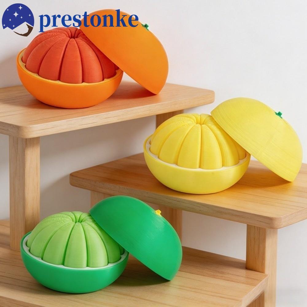 PRESTONKE 3D In Cam, Mô Hình Trái Cây Bóng Biến Dạng Cam Đồ Chơi Giải Nén, Thủ Công Cam Nhân Tạo PLA