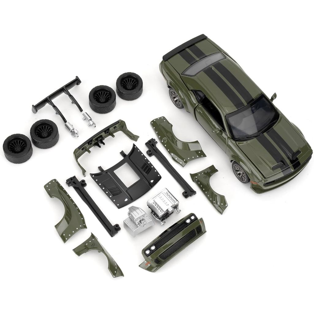 1: 36 Tháo Rời Mô Hình Xe Lắp Ráp Cho 2022 Dodge Challenger SRT Hellcat Diecast Toy, Bộ Đồ Chơi Xe H