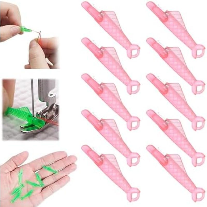 10 Pcs Fish Mouth Sewing Machine Needle Threader,2024 New Upgraded Automatic Sewing Needle Threader,