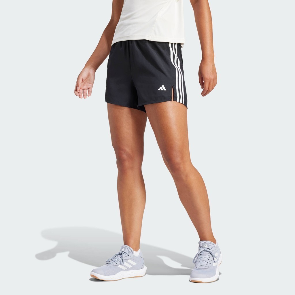 adidas Gym & Training Quần Short Cạp Cao 3 Sọc Nữ Đen JF4359