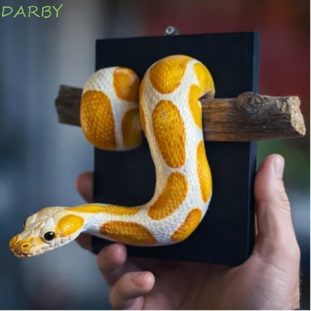 Điêu khắc rắn kim loại 3D DARBY, Theo chủ đề bò sát Quả bóng vàng thực tế Nghệ thuật treo tường Pyth