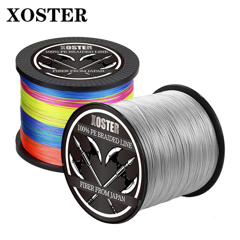 XOSTER 300M 8 Dây PE Dây Bện Dây Dụ 8 Dây Dây Dụng Cụ Lure Dòng Dây Câu Cá Lure Dòng
