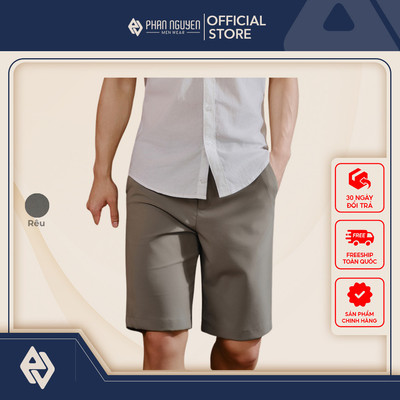 Quần short nam Phan Nguyễn, chất liệu AirFlex cao cấp, co giãn tốt, bền màu, form slim fit QSD.196