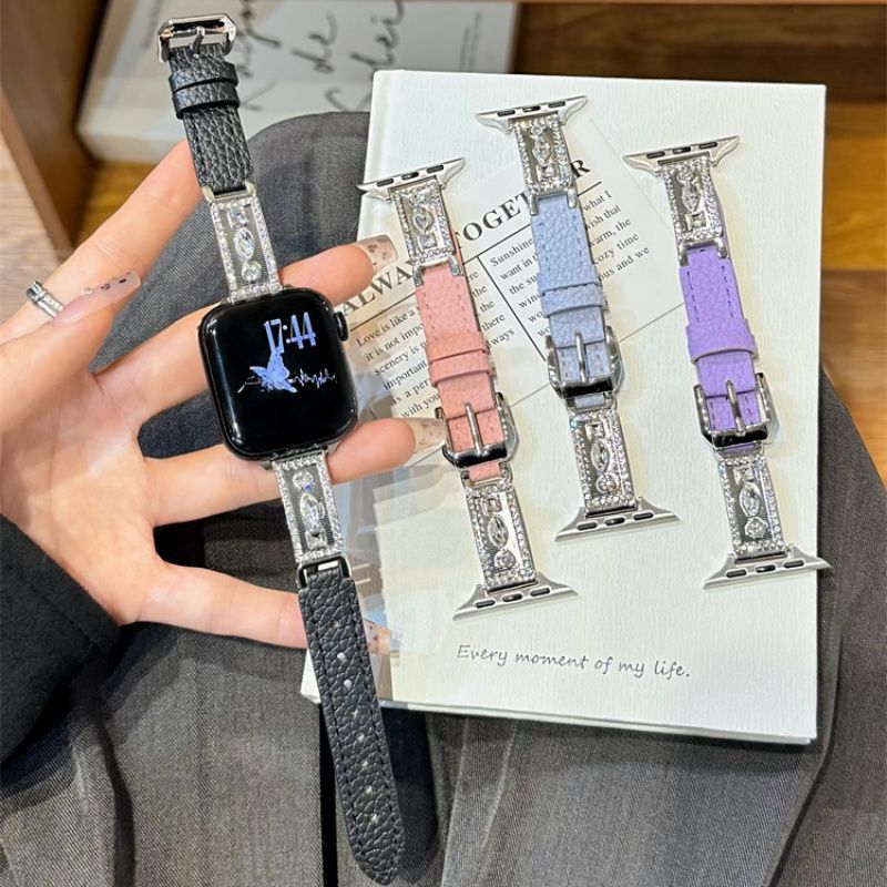 Thích hợp cho Huawei Huawei Fit4 / 4Pro Star Diamond Leather Metal Celebrity Strap Fit2 Dây đeo thay