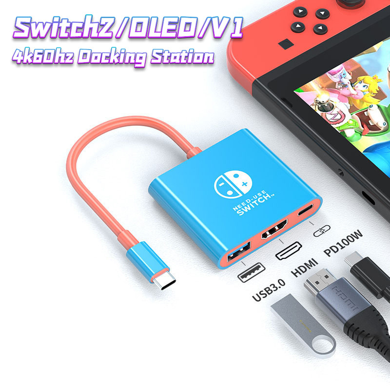 Bộ chuyển đổi trạm nối di động 4K 60Hz cho Switch 2 / Switch OLED / Switch 1