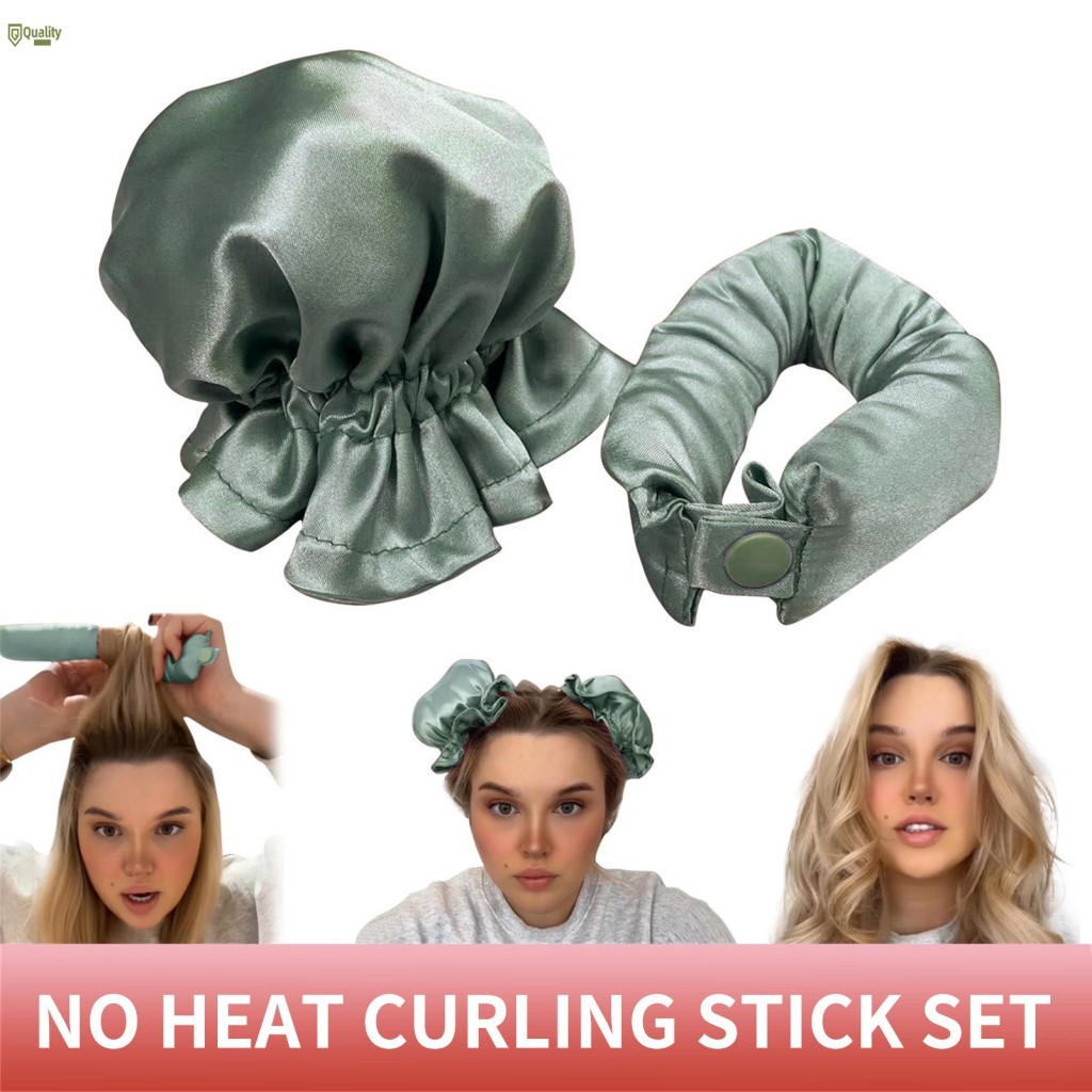 Satin Heatless Hair Curler Set Ngủ Curls Silk Ribbon Hair Rollers Sleep Overnight Curling Set