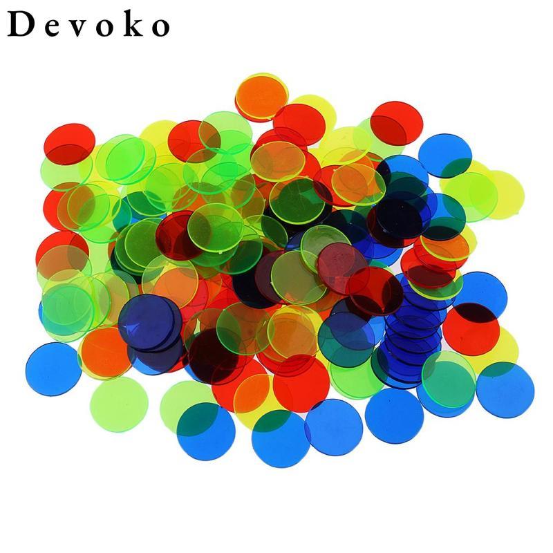 100 Miếng Bingo Chips Tròn 3 / 4 '' Bingo Cung Cấp Mờ Cho Thẻ Bingo