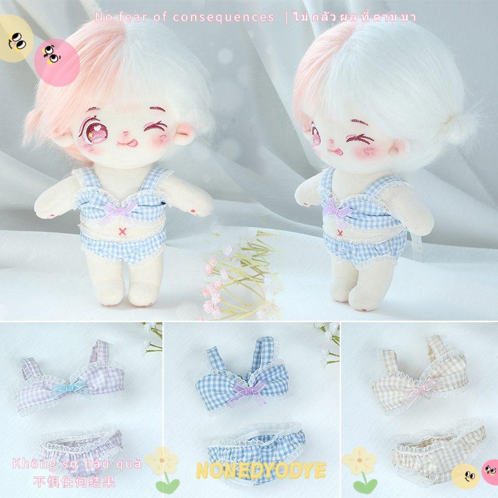 NONEDYODYE 20cm Búp Bê Bikini Búp Bê Cotton Quần Áo Phụ Kiện Bowtie Búp Bê Bơi Quần Áo