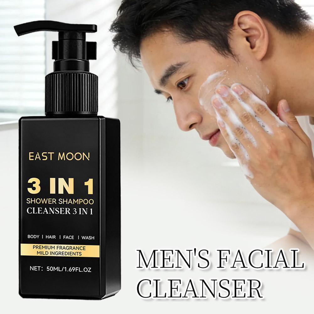 Sữa Rửa Mặt 3 Trong 1 Nam East Moon Nhẹ nhàng Làm Sạch Dưỡng Ẩm Cung Cấp Cơ Thể, Mặt, D3b8