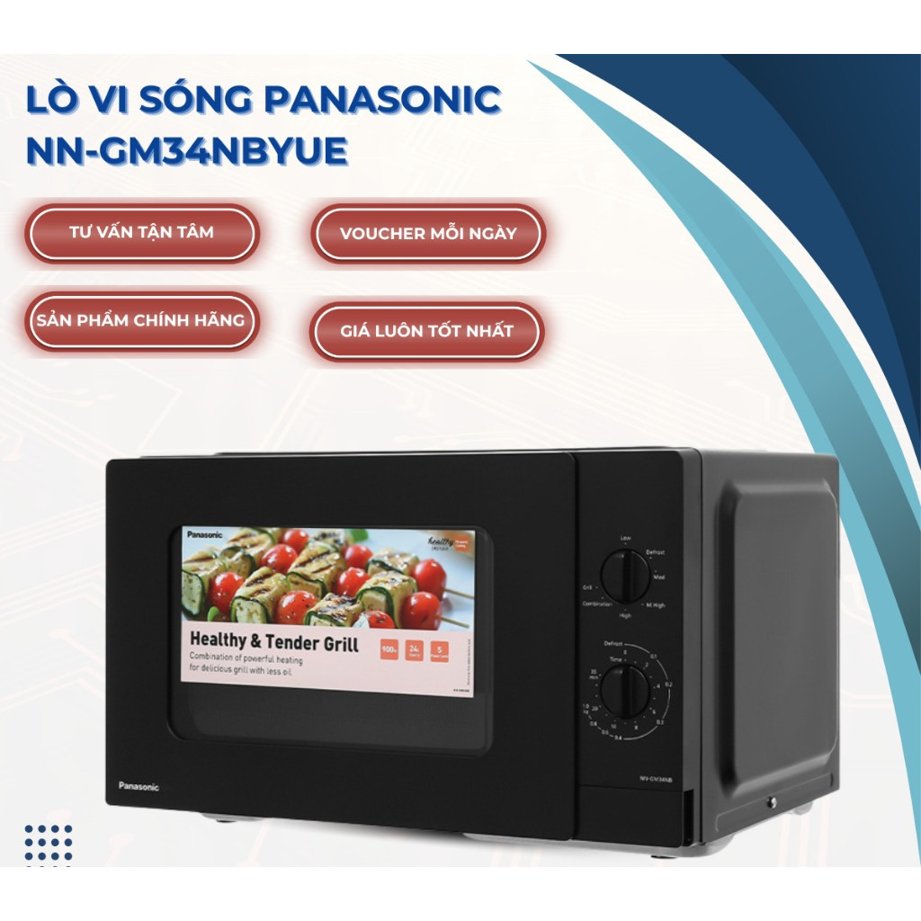 [Hỏa tốc 2h] Lò vi sóng Panasonic NN-GM34NBYUE - Dung tích 24L