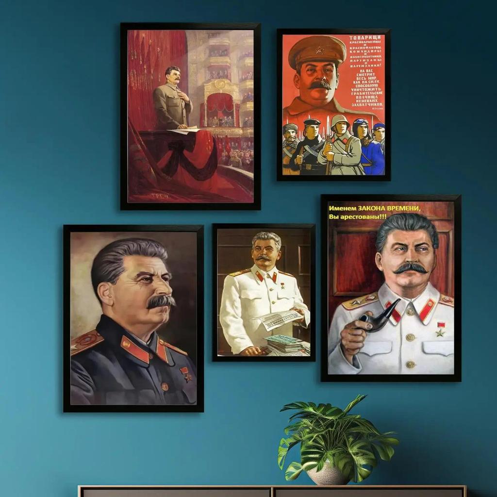 Tranh in canvas Joseph Stalin tranh treo tường phòng ngủ gia đình hiện đại tranh trang trí nhà cửa