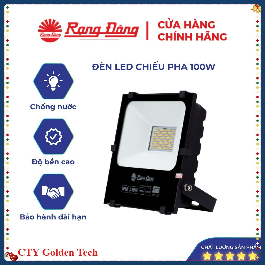 (Rạng Đông) Đèn Led chiếu pha công suất 100W-150W-200W - Chống nước, siêu sáng, tiết kiệm - Model: C