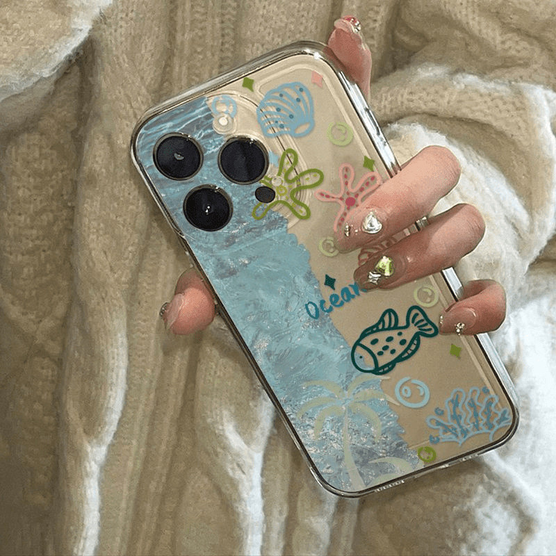 Ốp điện thoại Ocean Fish 16PLUS iPhone15PROMAX / 14 / 13 Soft Case 3.1