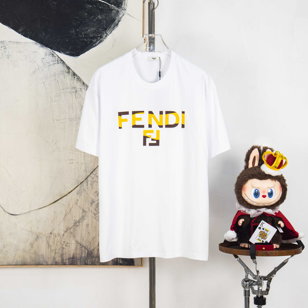 Fendi Áo Thun Tay Ngắn Mới, Phù Hợp Mặc Ngoài và Làm Đáy Sơ Mi