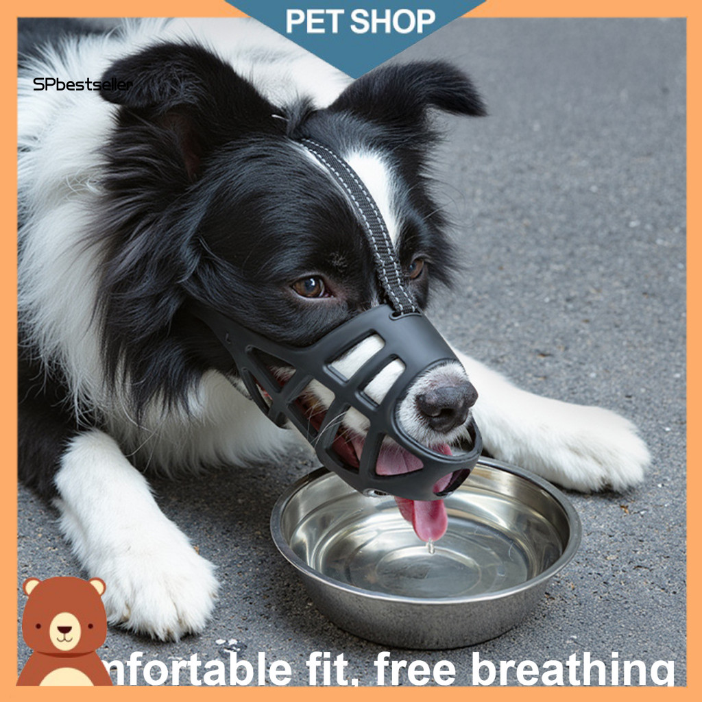 Sp Chew Proof Dog Muzzle Giỏ muzzle có thể điều chỉnh cho chó hung hãn – Ngăn ngừa nhai cắn nhân đạo