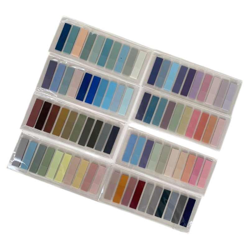 Siêu 1600 Chiếc Tab Dính Tab Sách 80 Màu Có Thể Viết Morandi Dính Tab Màu Trang Đánh Dấu Trong Suốt 