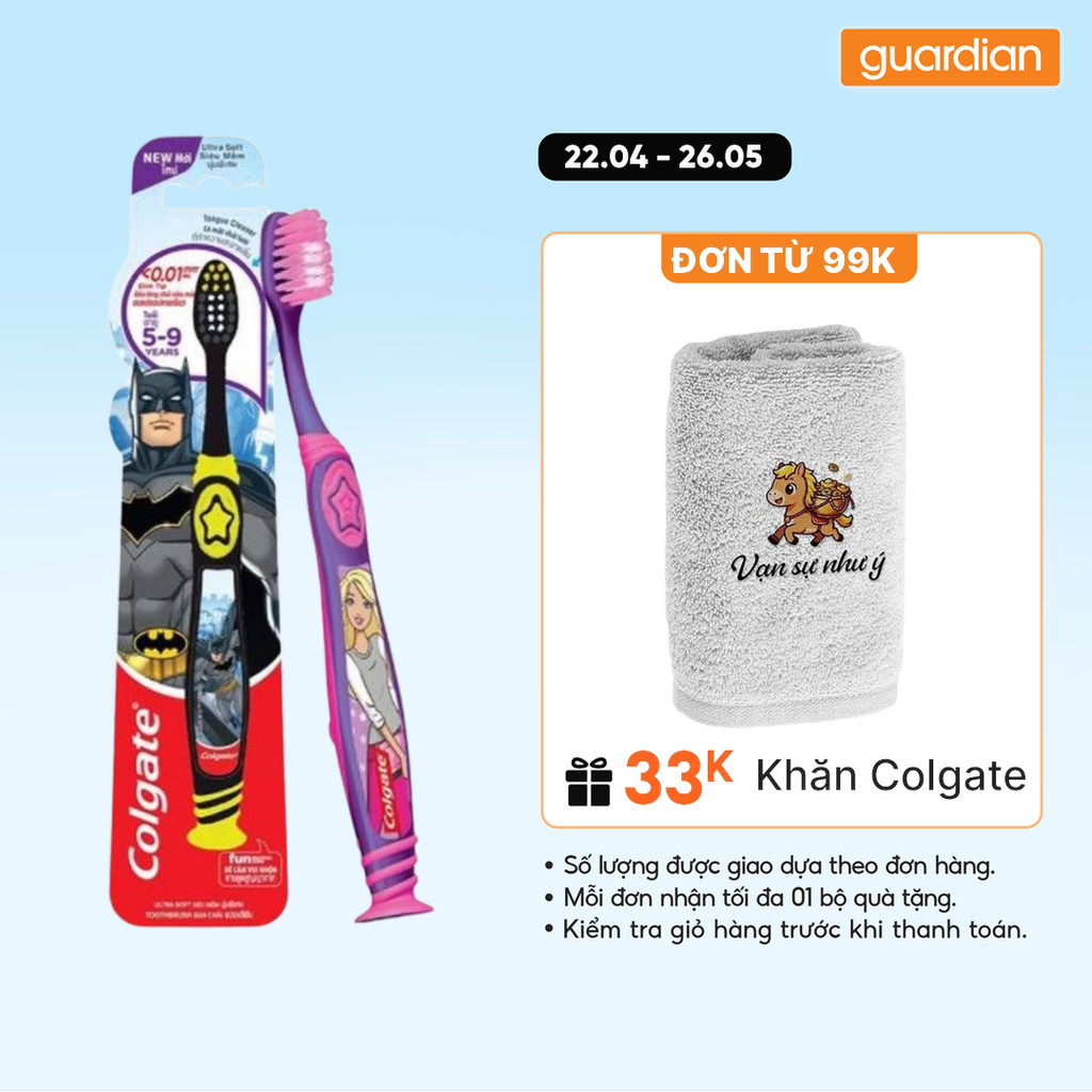 Bàn Chải Đánh Răng Trẻ Em Colgate Barbie/Spider Man (Giao 1 Loại Ngẫu Nhiên)