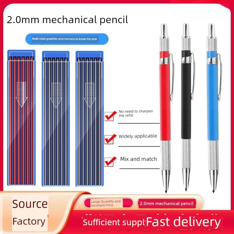 2.0mm Cơ Bút Chì Chế Biến Gỗ Bút Chì Kỹ Thuật Chuyên Nghiệp Gỗ Bút Nhanh Khô Móc Dòng Bút Đánh Dấu G