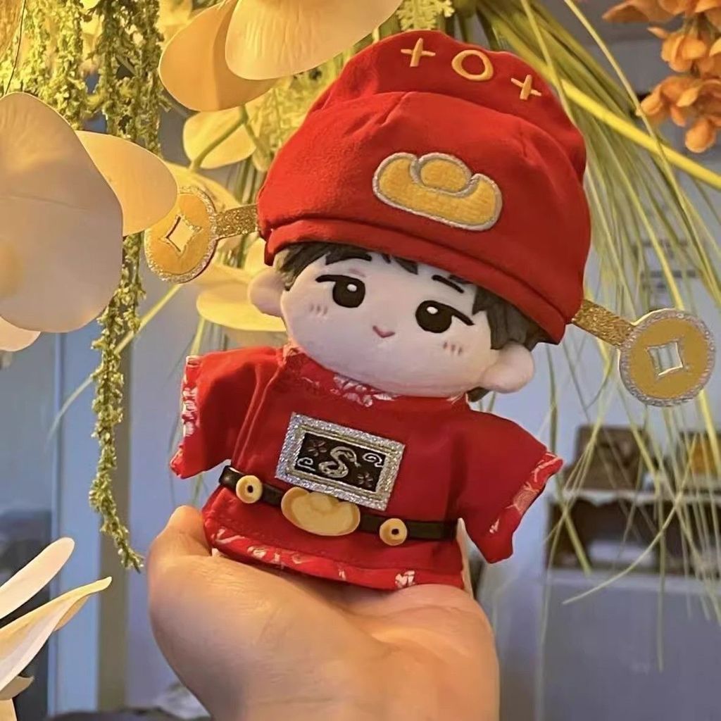 < Little God of Wealth} Quần áo trẻ em 10cm Quần áo búp bê Cotton 10cm Sáng tạo vui nhộn Cổ Quần áo 
