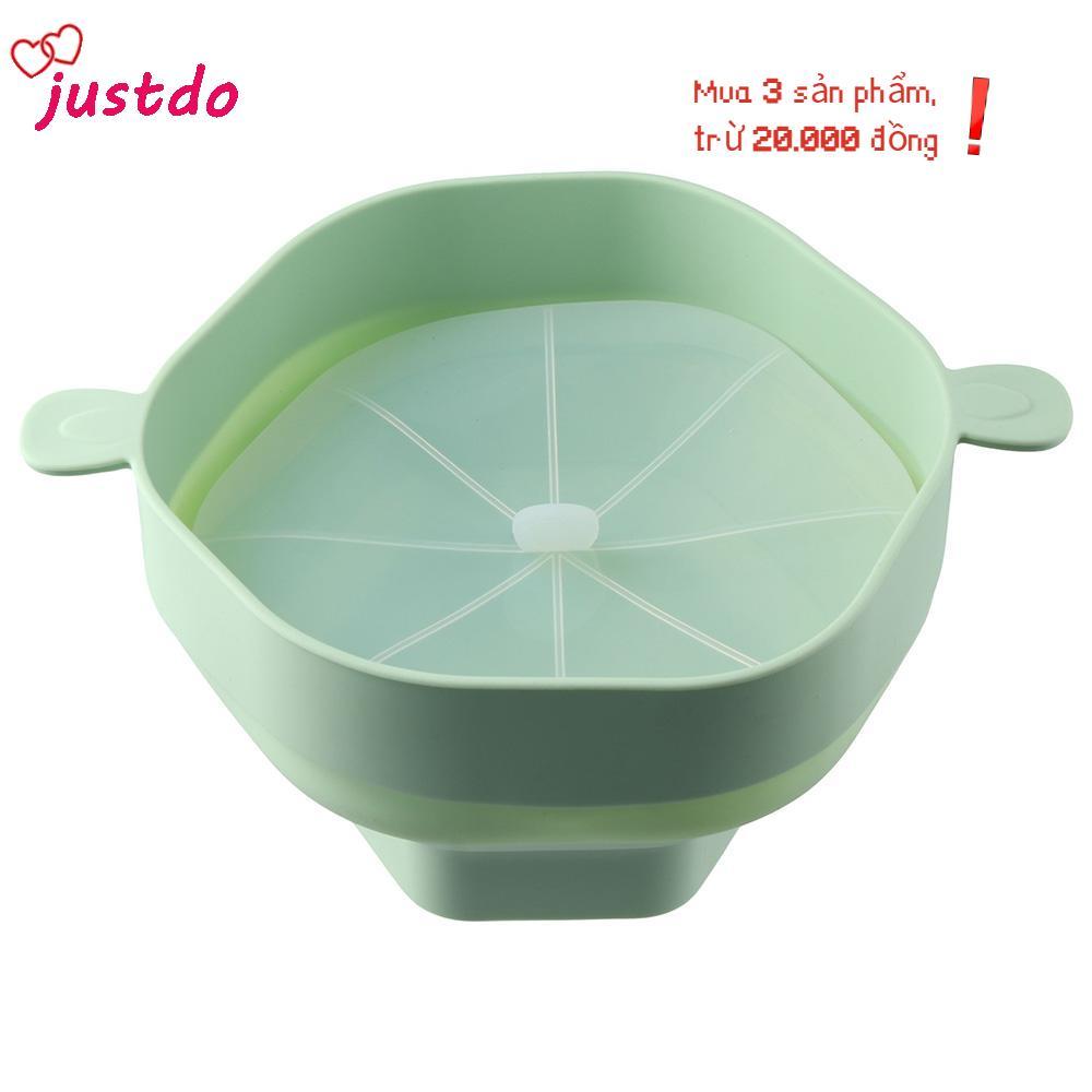 JUSTODO Silicone Popper, Máy Làm Bắp Rang Silicon Có Thể Gập Lại, Nắp Silicon Popcorn Popper Nhà Bếp
