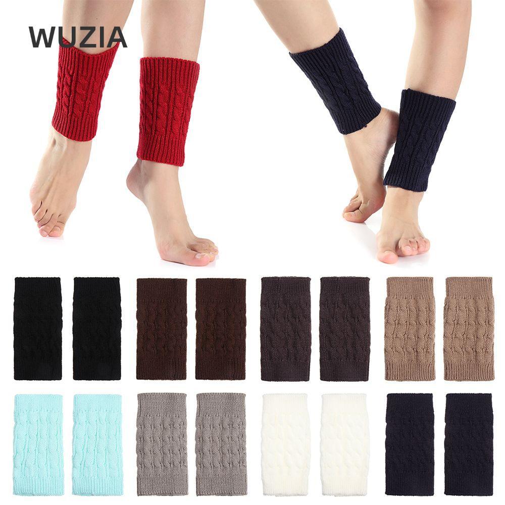 Tất Boot WUZIA Màu Trơn Mùa Đông Bé Gái Boot Warmers