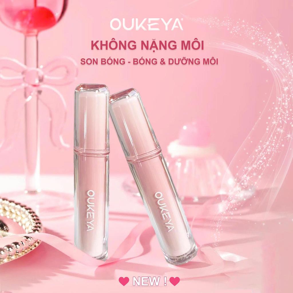 OUKEYA Son Bóng | Khóa Màu, Dưỡng Ẩm Lâu, Hiệu Ứng Môi Kính Căng Bóng Tự Nhiên