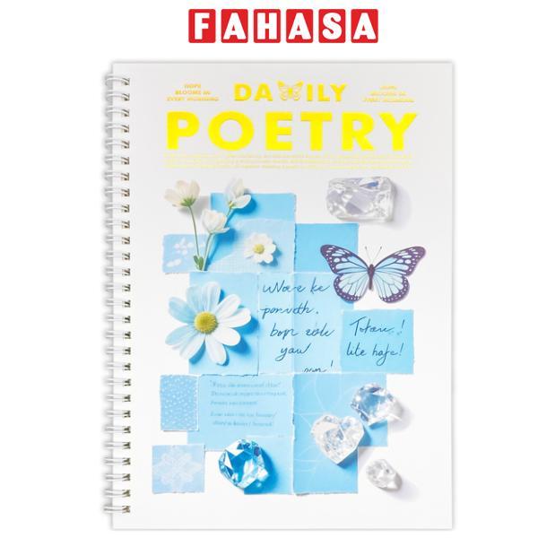 Sổ Lò Xo Teen Poetry B5 - Kẻ Ngang - 60 Trang 80gsm - Depai B5-2130-25 - Màu Xanh Dương